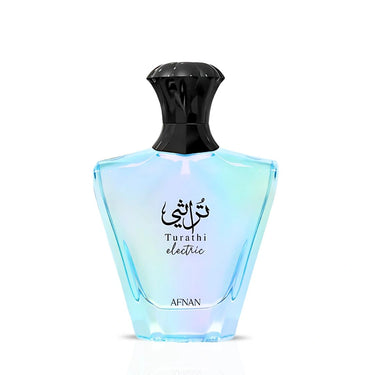 Afnan Turathi Electric Eau de Parfum Spray for Men 90ml (3 oz) | Ignite Your Presence with a Spark of Citrus, Wood & Warmth